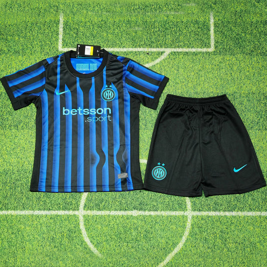 2025/26 Inter Milan Home Short Sleeve Jersey for Kids