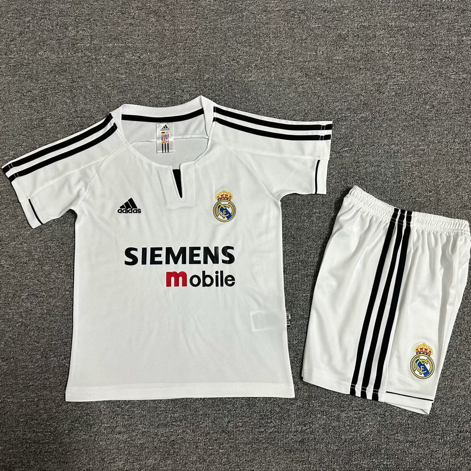 2003/04 Real Madrid Home Short Sleeve Retro Kids Jersey