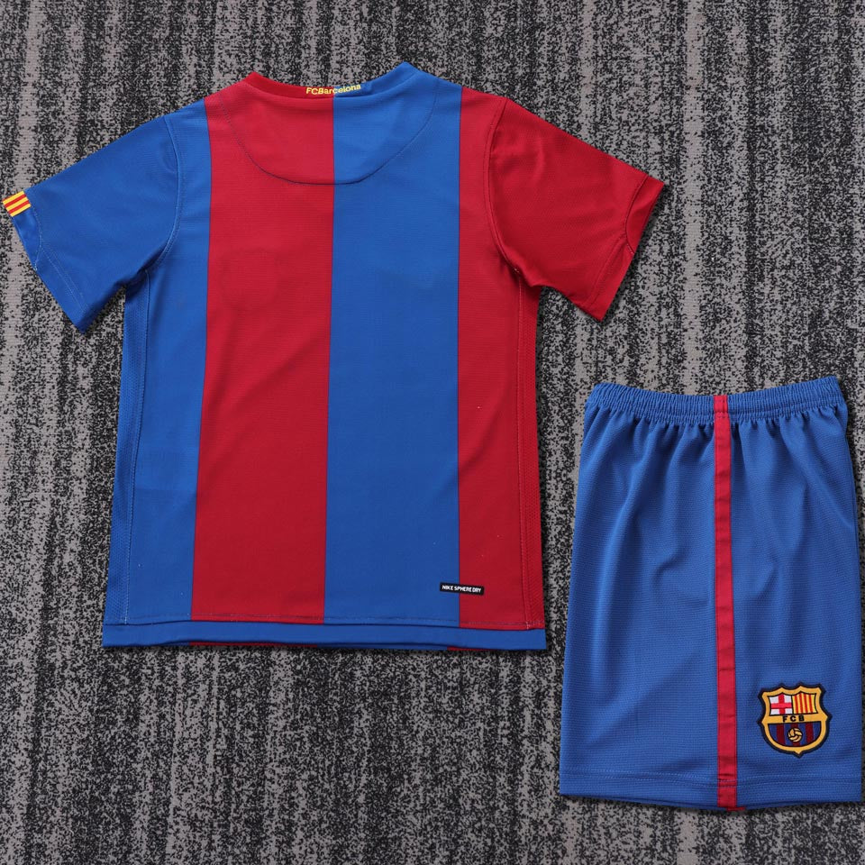 2006/07 Barcelona Home Short Sleeve Retro Kids Jersey
