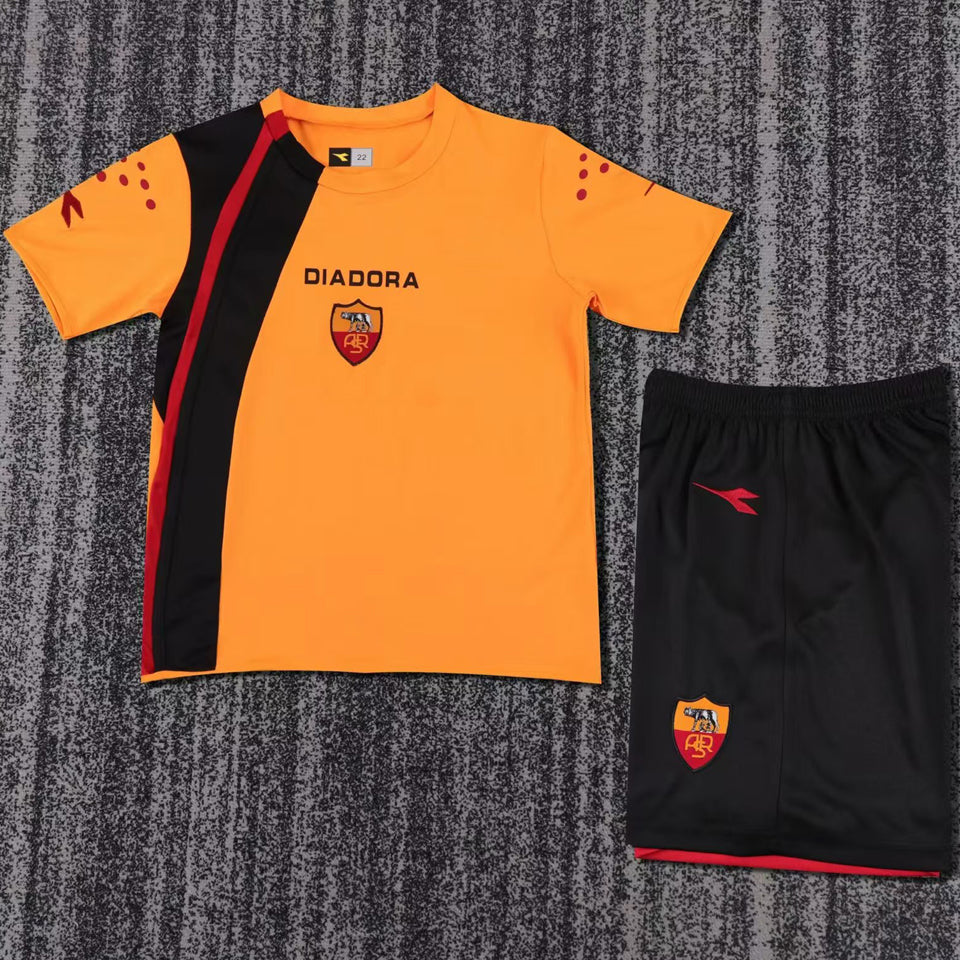 2005/06 Roma Home Short Sleeve Retro Kids Jersey