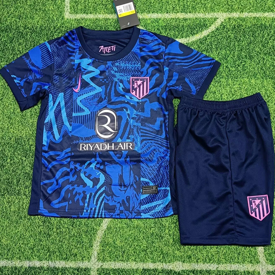 2024/25 Atletico Madrid Third Short Sleeve Kids' Jersey