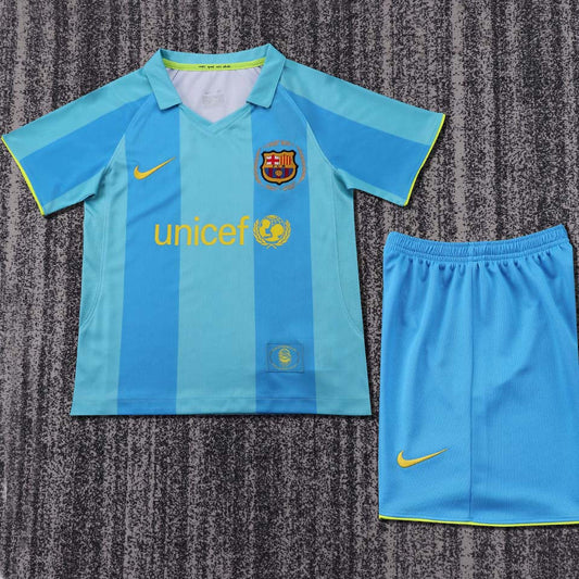2007/08 Barcelona Away Short Sleeve Retro Kids Jersey