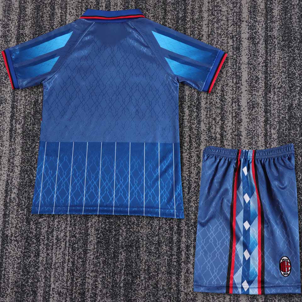 1995/96 AC Milan Away Short Sleeve Retro Kids Jersey