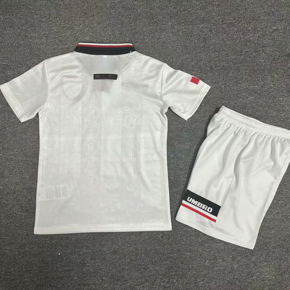 1998/99 Manchester United Away Short Sleeve Retro Kids Jersey