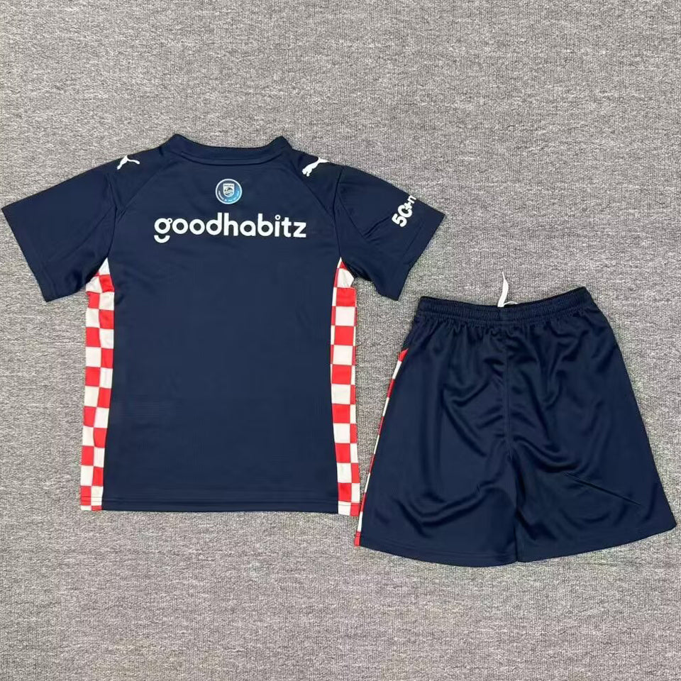 2025/26 PSV Away Short Sleeve Kids' Jersey