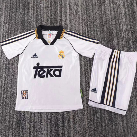 1998/2000 Real Madrid Home Short Sleeve Retro Kids Jersey