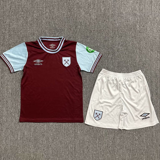2024/25 West Ham Home Short Sleeve Kids Jersey