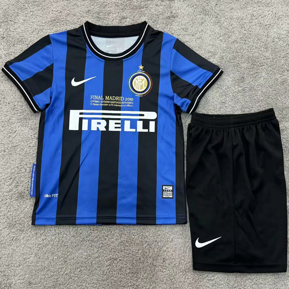 2010 Inter Milan Home Short Sleeve Retro Kids Jersey