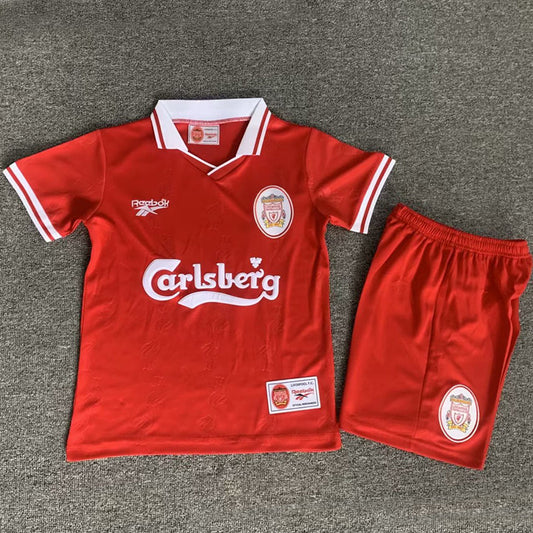 1996/97 Liverpool Home Short Sleeve Retro Kids Jersey