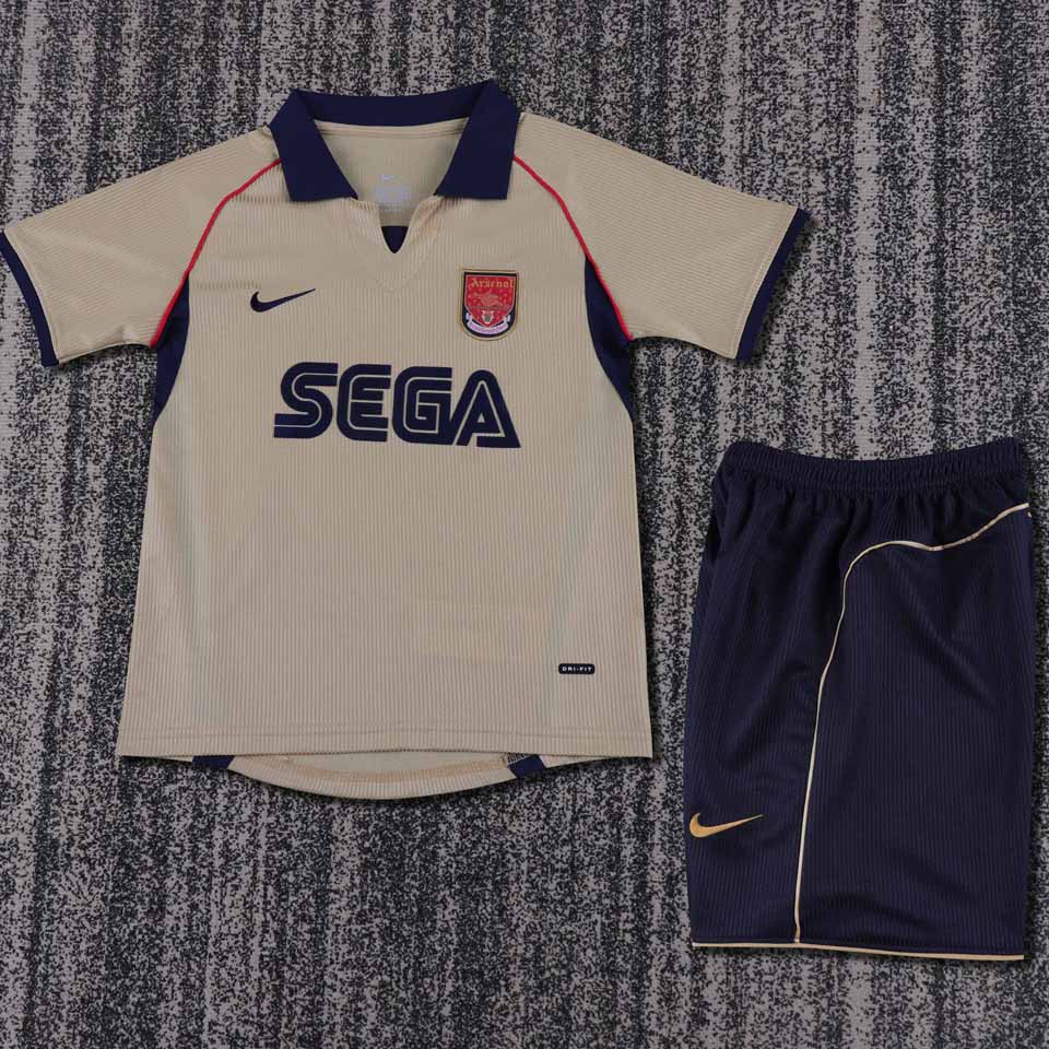 2001/02 Arsenal Away Short Sleeve Retro Kids Jersey
