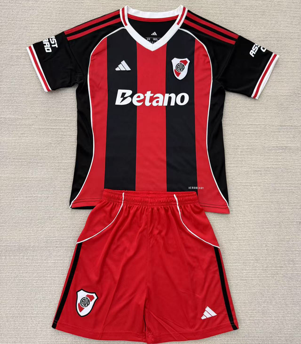 2025/26 River Plate Away Short Sleeve Kids Jersey