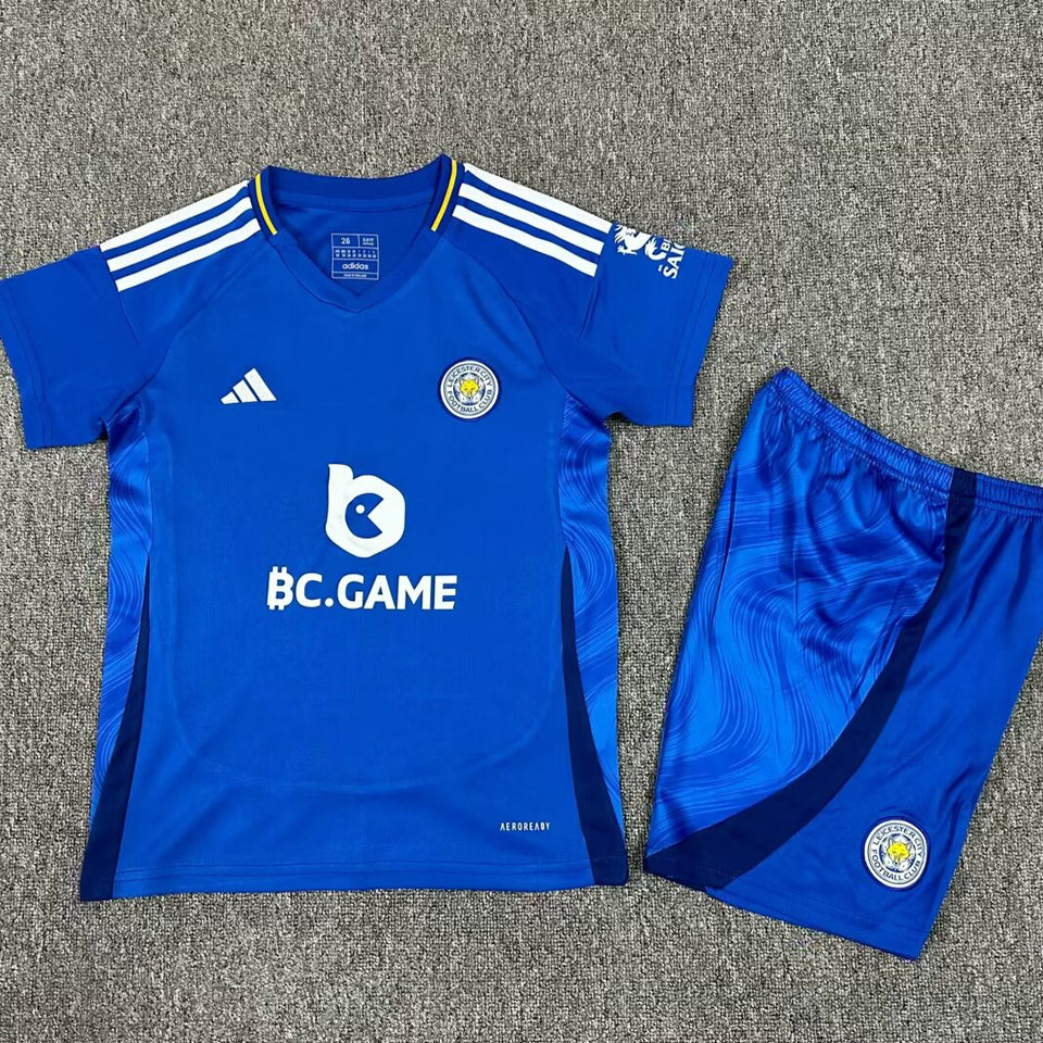 2024/25 Leicester City Home Short Sleeve Kids Jersey