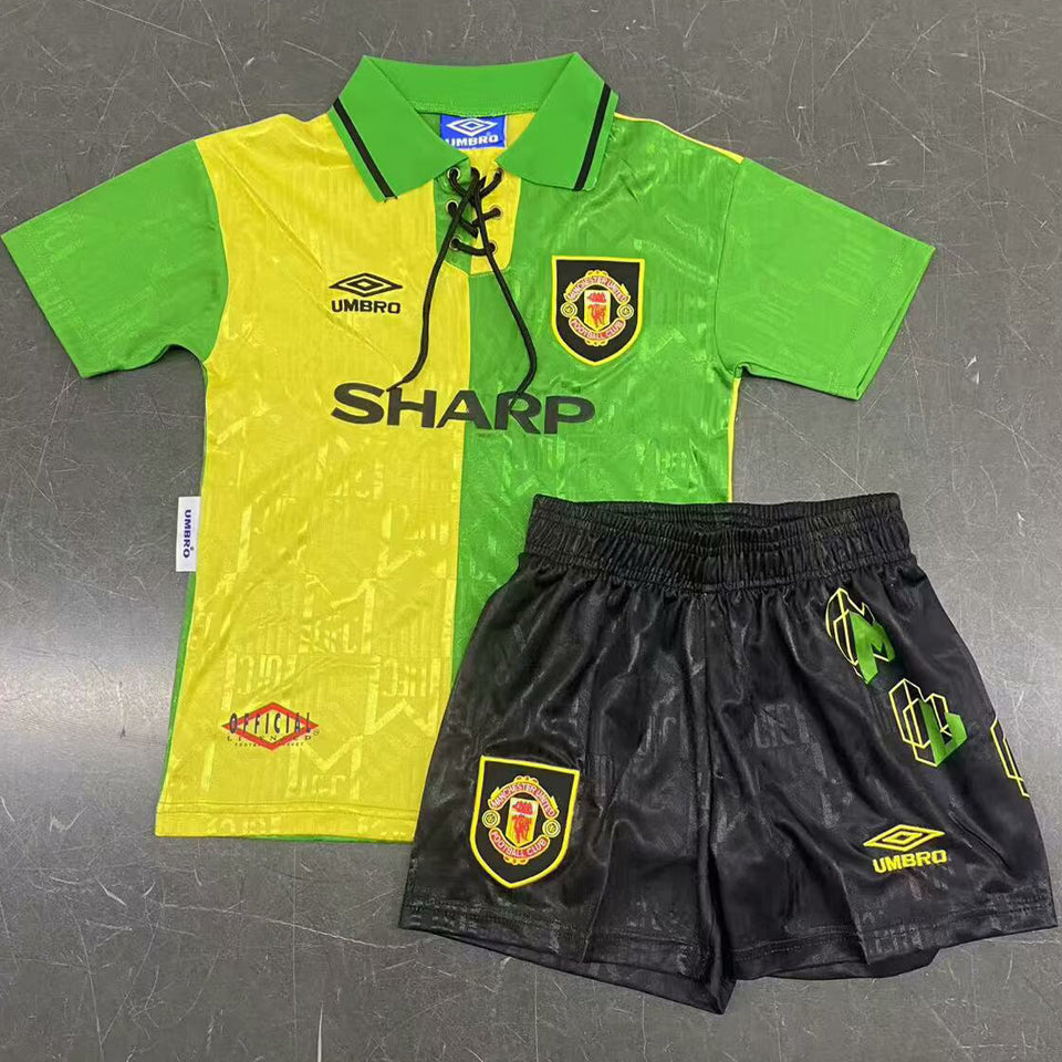 1992/94 Manchester United Third Short Sleeve Retro Kids Jersey