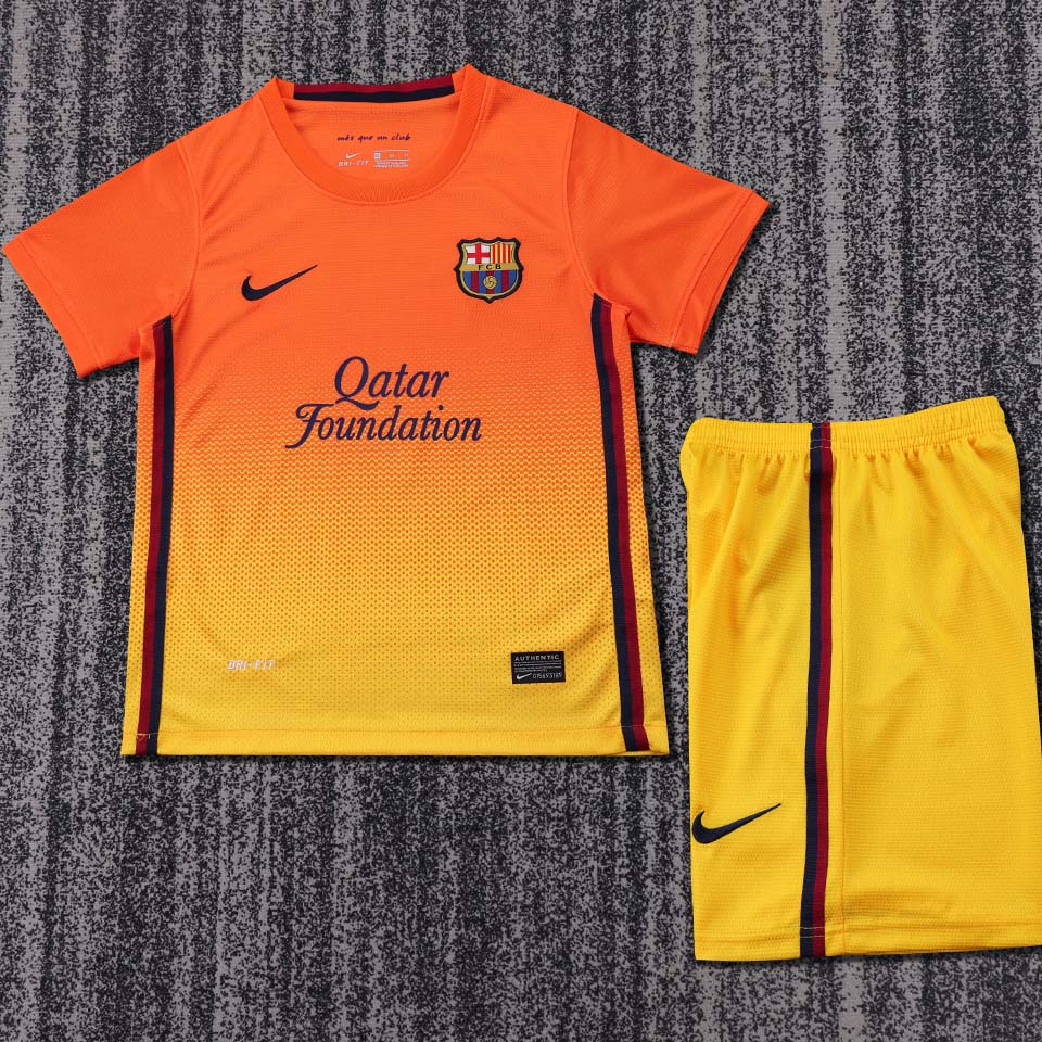 2012/13 Barcelona Away Short Sleeve Retro Kids Jersey