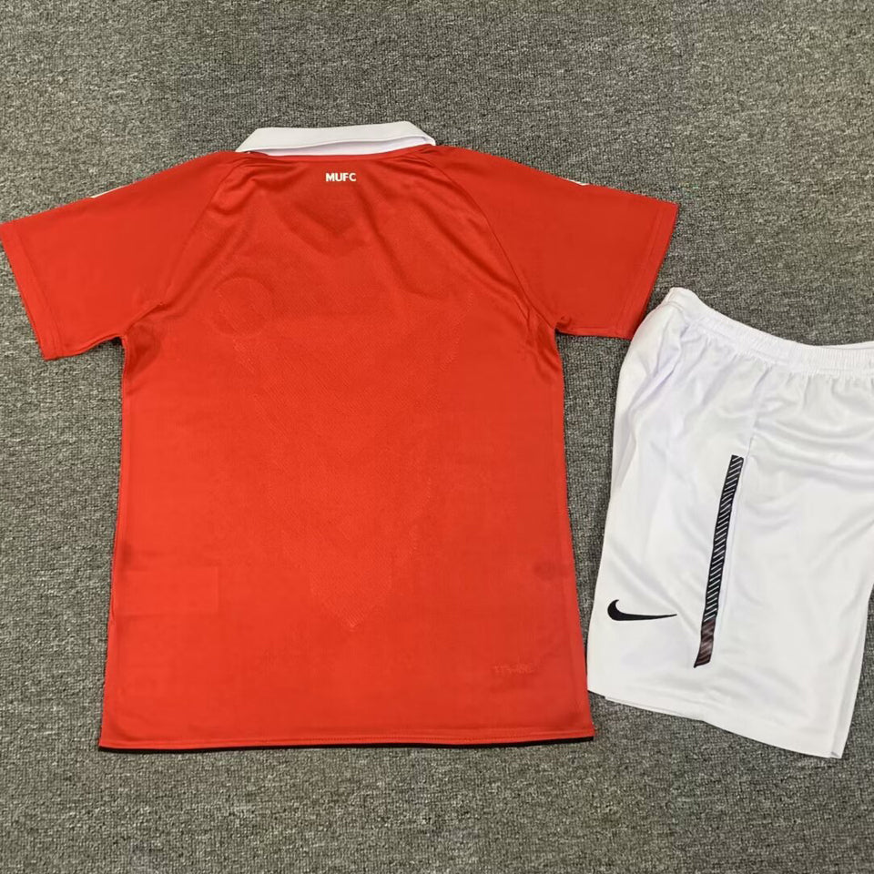 2010/11 Manchester United Home Short Sleeve Retro Kids Jersey