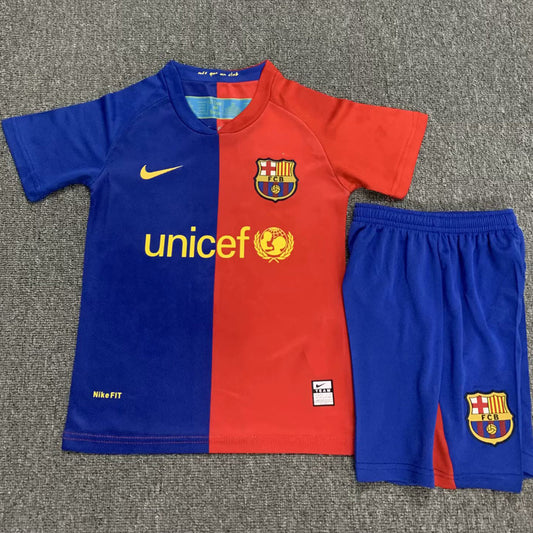 2008/09 Barcelona Home Short Sleeve Retro Kids Jersey