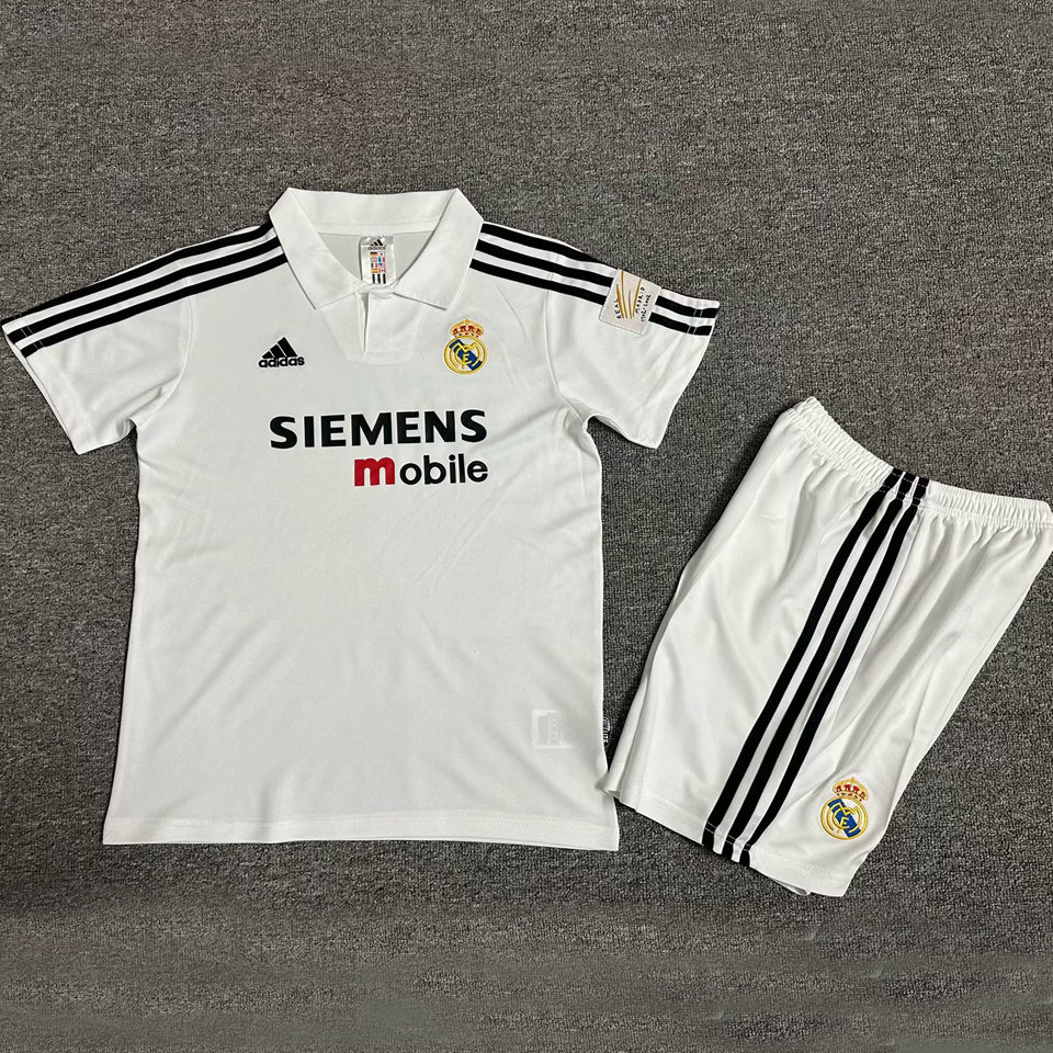 2002/03 Real Madrid Home Short Sleeve Retro Kids Jersey
