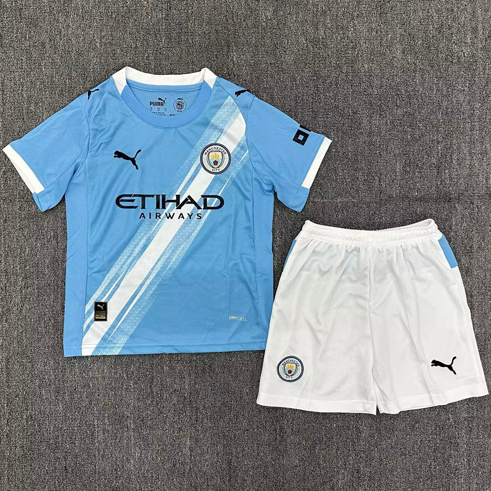 2025-26 Manchester City Home Kit Kids