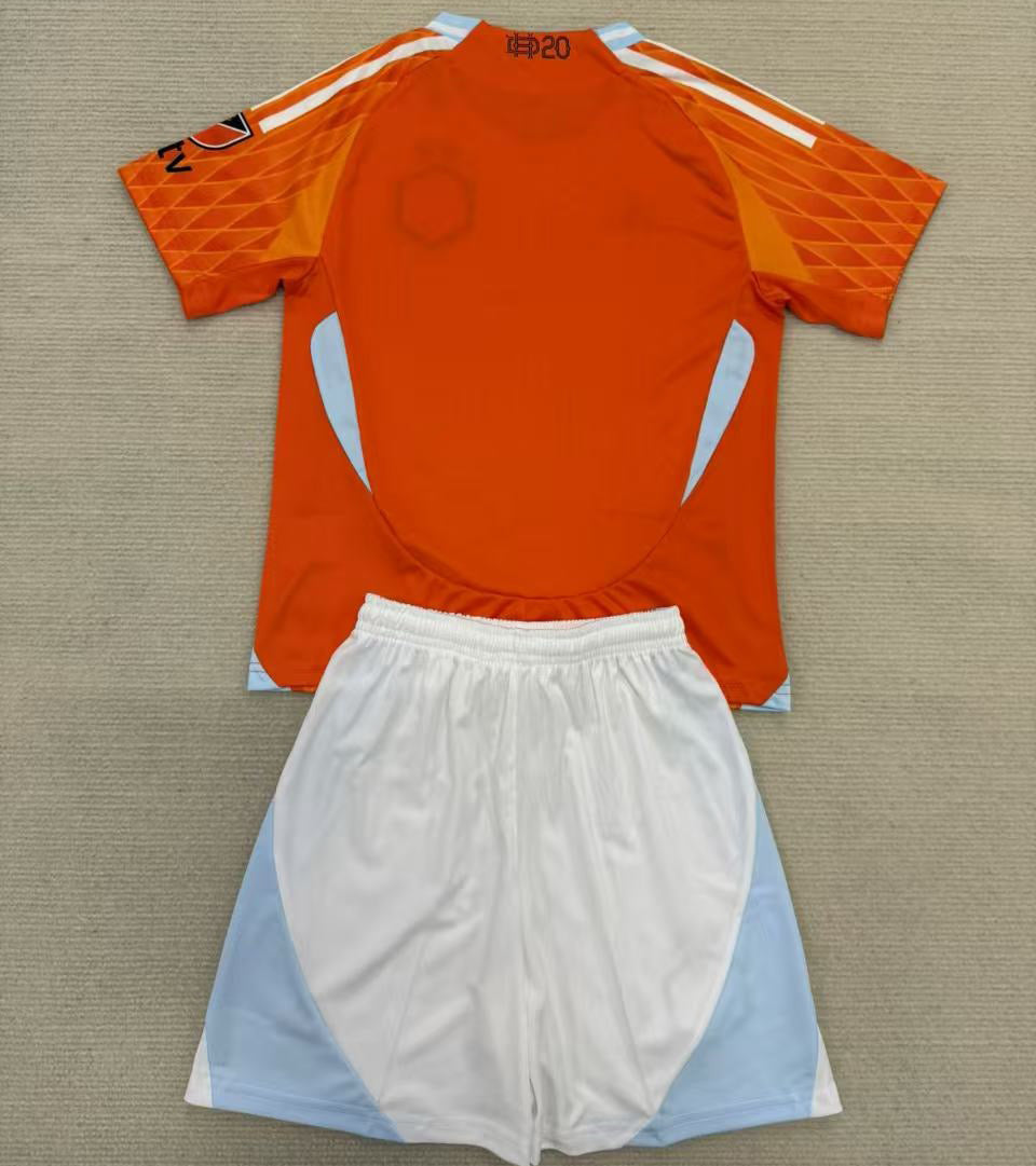 2025/26 Houston Dynamo Home Short Sleeve Kids Jersey