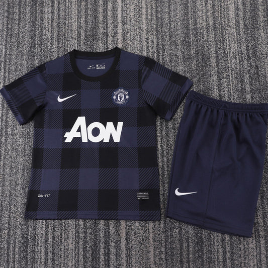 2013/14 Manchester United Away Short Sleeve Retro Kids Jersey