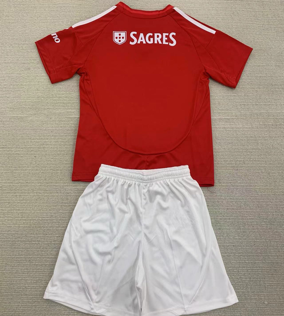 2024/25 Benfica Home Short Sleeve Jersey for Kids