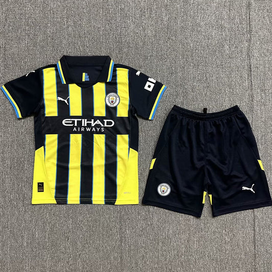 2024/25 Manchester City Away Short Sleeve Kids' Jersey