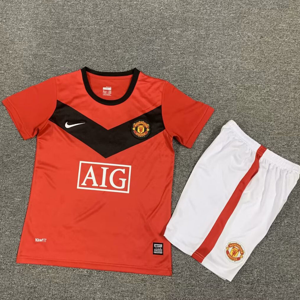 2009/10 Manchester United Home Short Sleeve Retro Kids Jersey