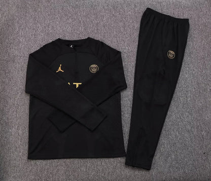 Psg Paris Saint-Germain Black and Gold Tracksuit