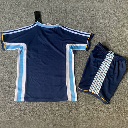 1998 Argentina Away Kids National Team Retro