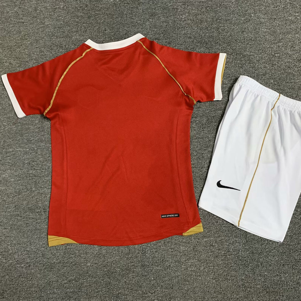 2006/07 Manchester United Home Short Sleeve Retro Kids Jersey