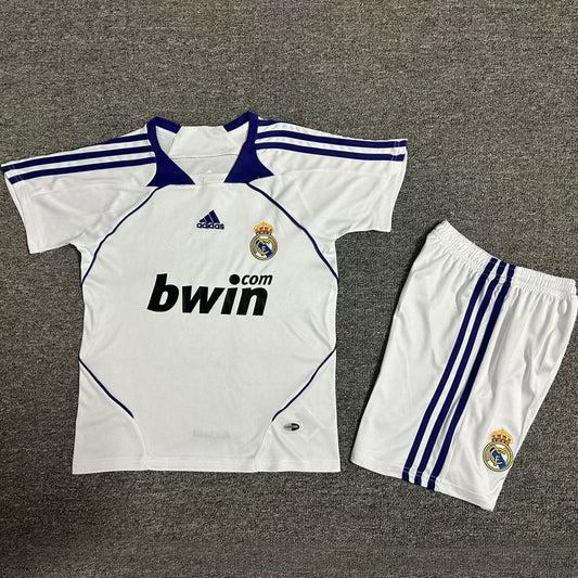 2007/08 Real Madrid Home Short Sleeve Retro Kids Jersey