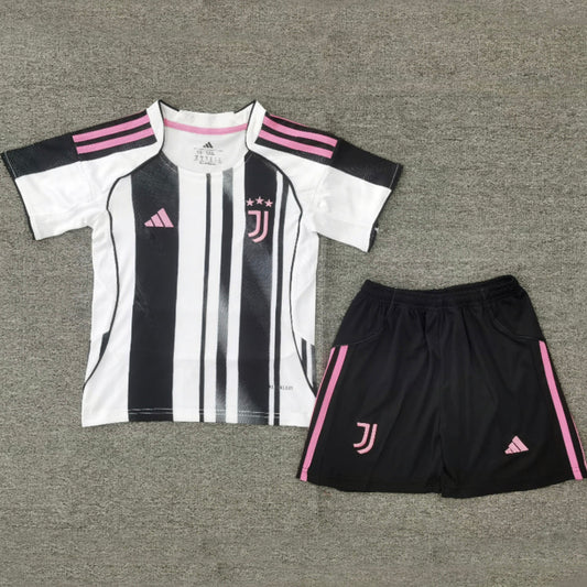 2025/26 Juventus Home Short Sleeve Jersey for Kids
