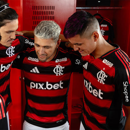 2025/26 Flamengo Home Short Sleeve Jersey for Kids