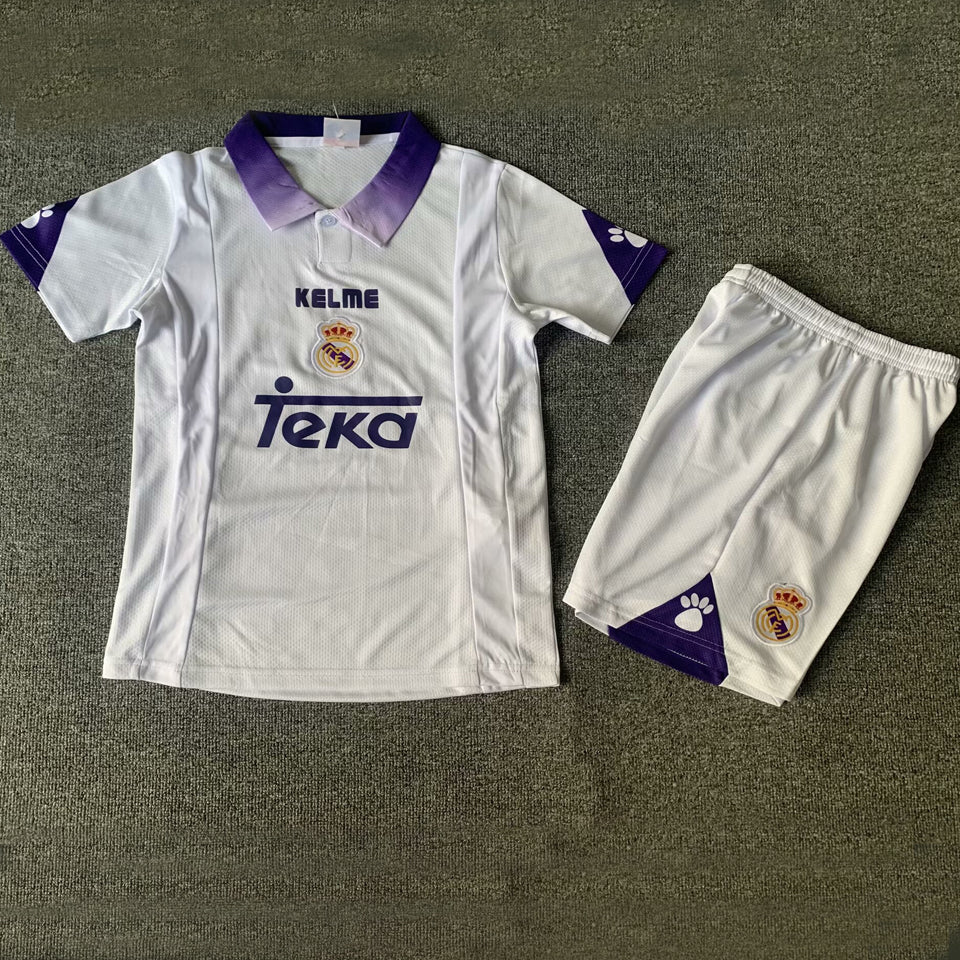 1997/98 Real Madrid Home Short Sleeve Retro Kids Jersey