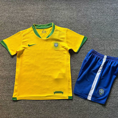 2006 Brazil Home Kids Retro Teams