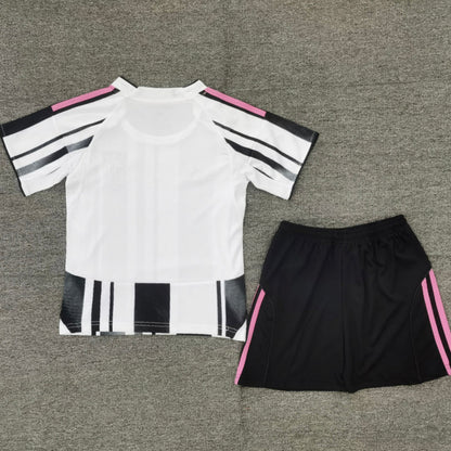 2025/26 Juventus Home Short Sleeve Jersey for Kids