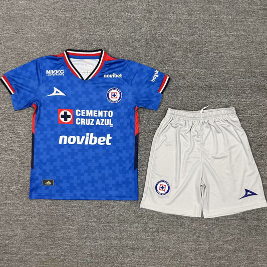 2025/26 Cruz Azul Home Short Sleeve Jersey for Kids