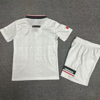 1998/99 Manchester United Away Short Sleeve Retro Kids Jersey