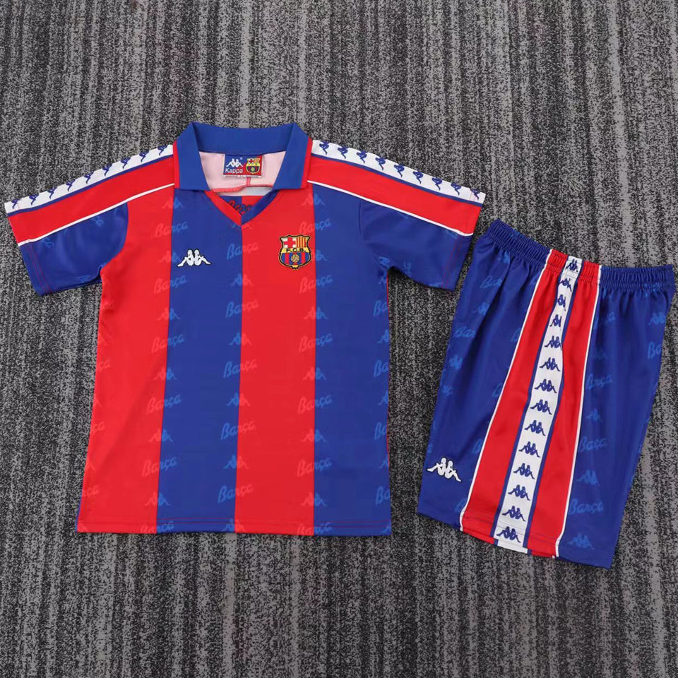 1992/95 Barcelona Home Short Sleeve Retro Kids Jersey