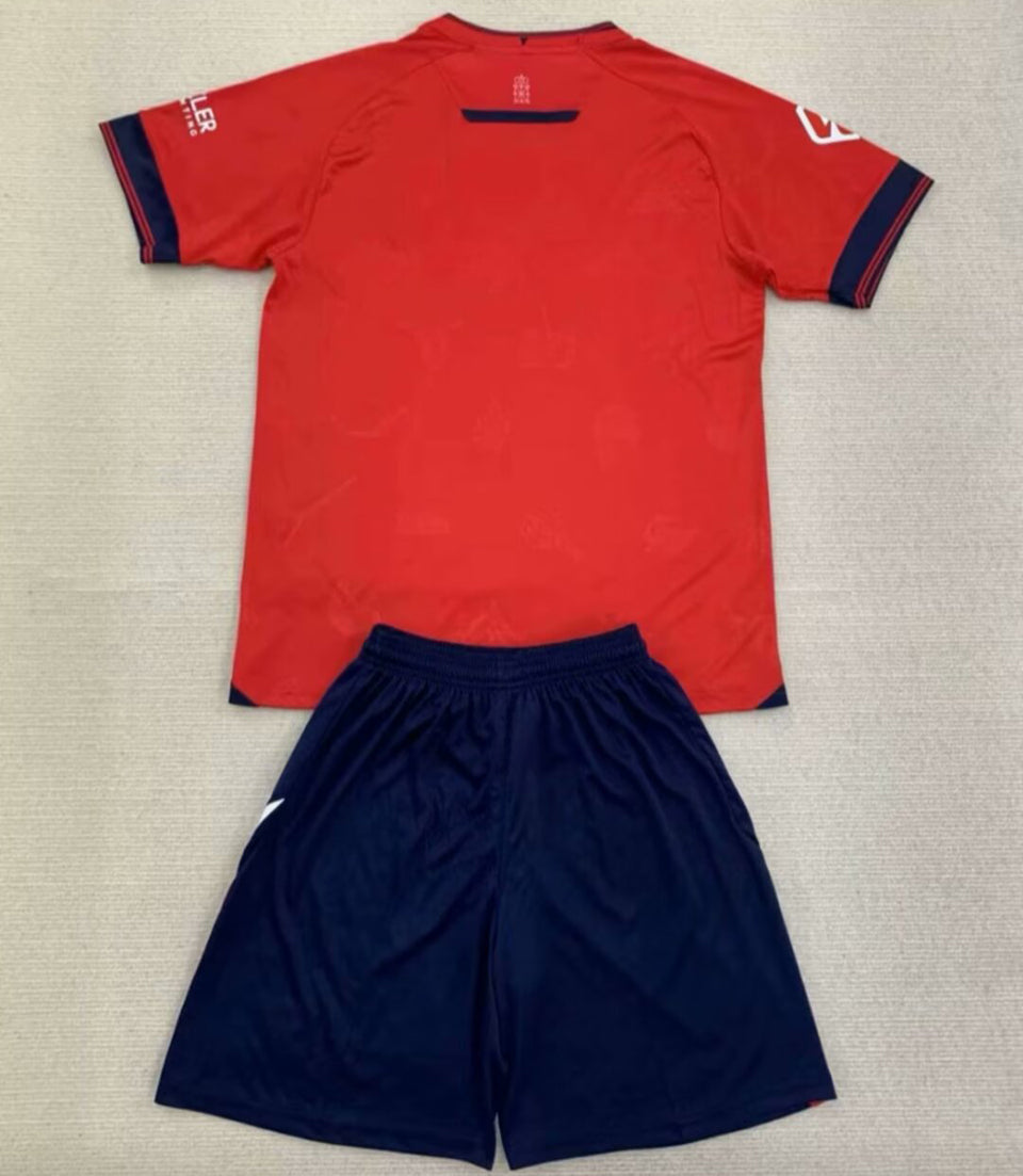 2024/25 Osasuna Home Short Sleeve Jersey for Kids