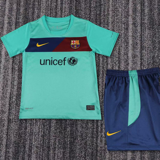 2010/11 Barcelona Away Short Sleeve Retro Kids Jersey