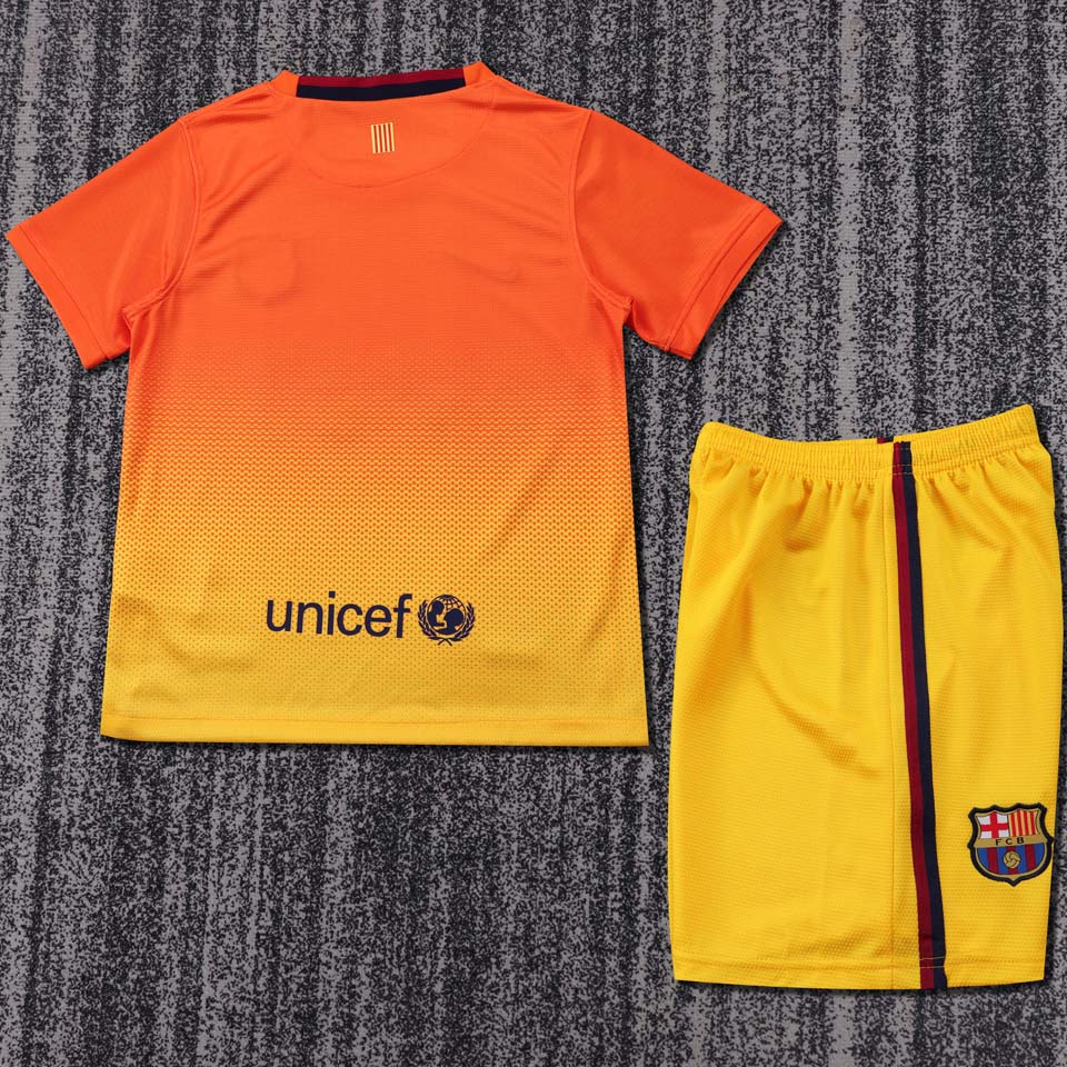 2012/13 Barcelona Away Short Sleeve Retro Kids Jersey