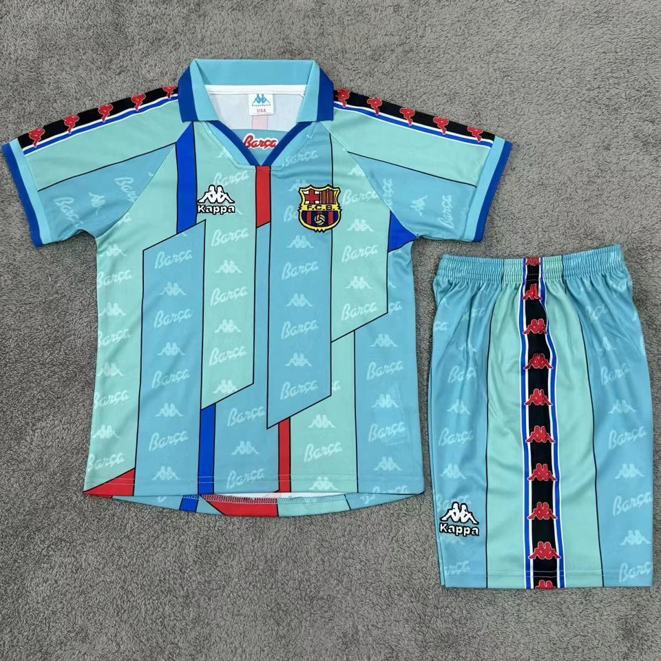 1996/97 Barcelona Away Short Sleeve Retro Kids Jersey