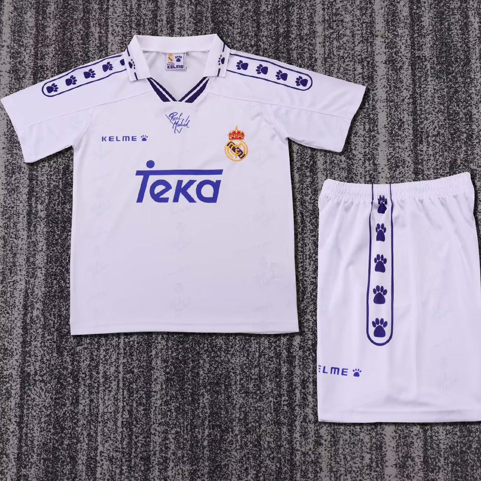 1994/96 Real Madrid Home Short Sleeve Retro Kids Jersey