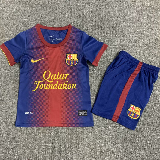 2012/13 Barcelona Home Short Sleeve Retro Kids Jersey