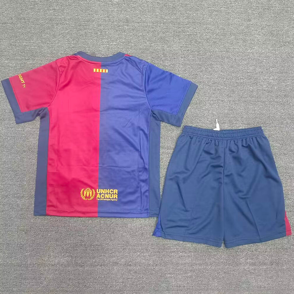 2024/25 Barcelona Home Short Sleeve Jersey for Kids
