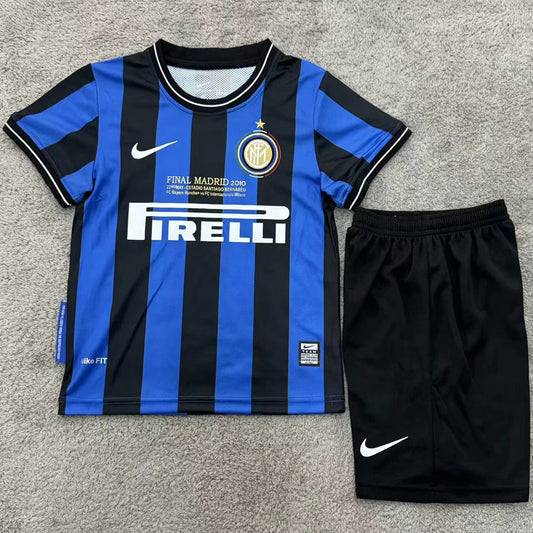 2010 Inter Milan Home Short Sleeve Retro Kids Jersey