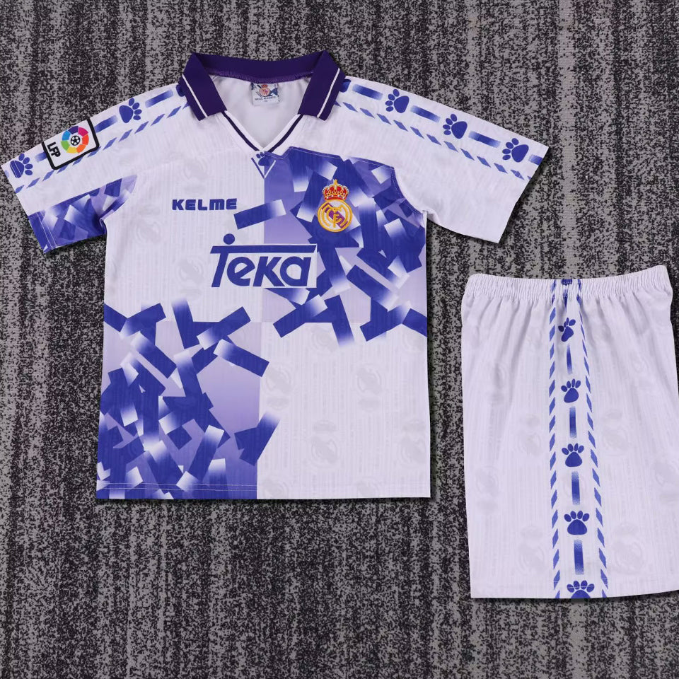 1966/97 Real Madrid Home Short Sleeve Retro Kids Jersey