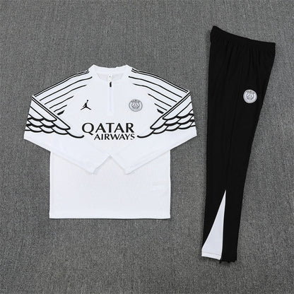 PSG Paris Saint Germain White and Black Tracksuit