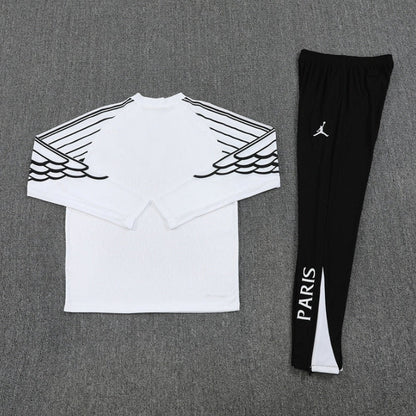 PSG Paris Saint Germain White and Black Tracksuit